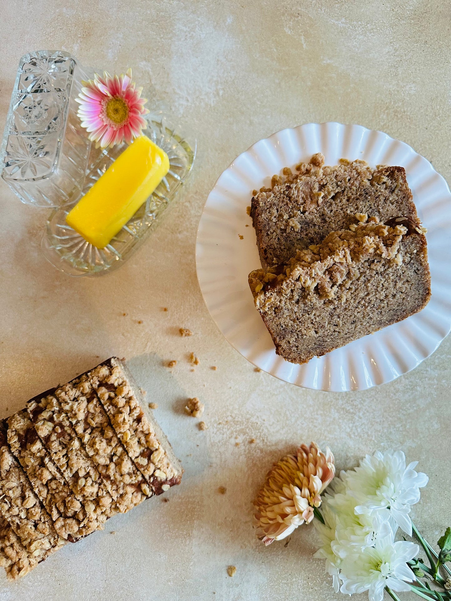 Crumble Topped Banana Bread